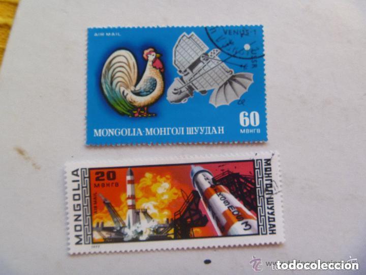 Sellos: LOTE DE 2 SELLOS DE MONGOLIA : CONQUISTA DEL ESPACIO. - Foto 1