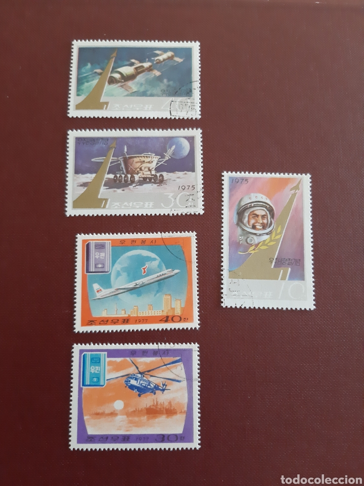 Sellos: 1977 Corea Korea espacio aviones usada - Foto 1