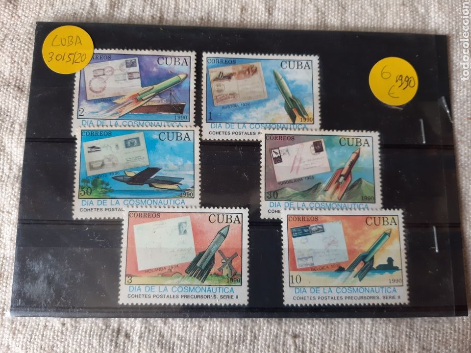Sellos: Cuba 1990 espacio serie 3015/20 - Foto 1