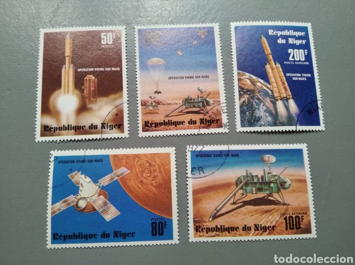 Sellos: 5 sellos Níger 276/78 Nigeria operation viking sur mars usados año 1977 - Foto 1 - 213973182