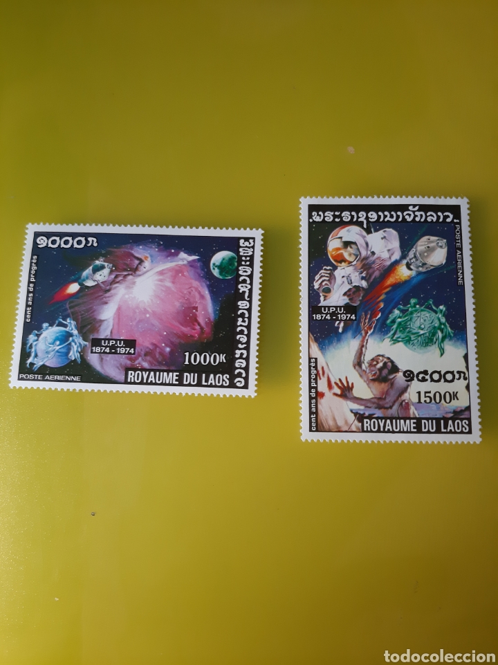 Sellos: LAOS SERIE COMPLETA AEREOS NUEVA ESPACIO ASTRONAUTA - Foto 2