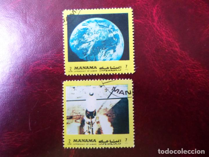 Sellos: *arabia sudeste, manama, 2 sellos tema espacio - Foto 1
