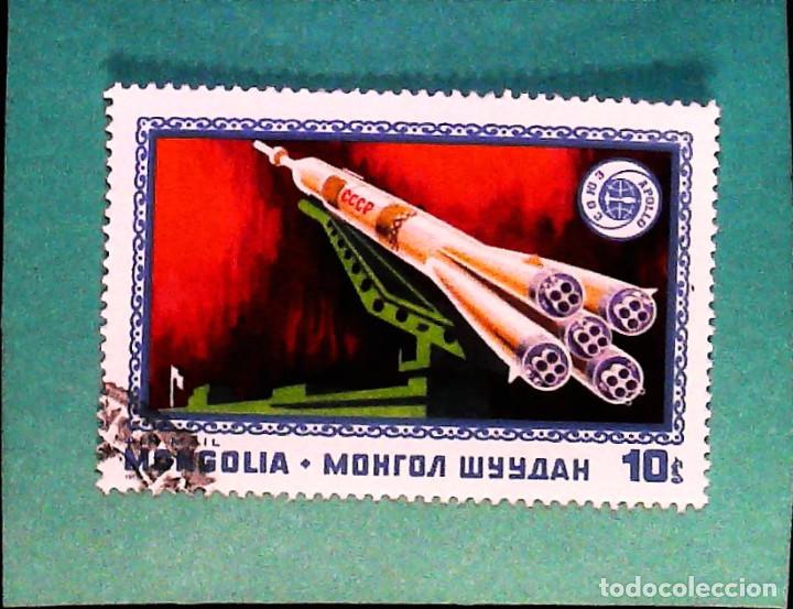 Sellos: Francobollo timbrato Mongolia tematica Conquista dello spazio - Foto 1