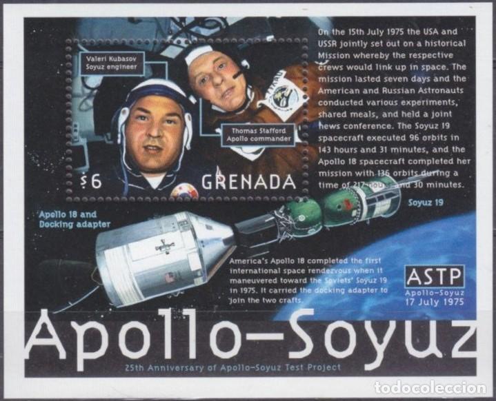 2000-Apollo-Soyuz-hoja de 3-como Nuevo Nunca con Bisagras Granada 