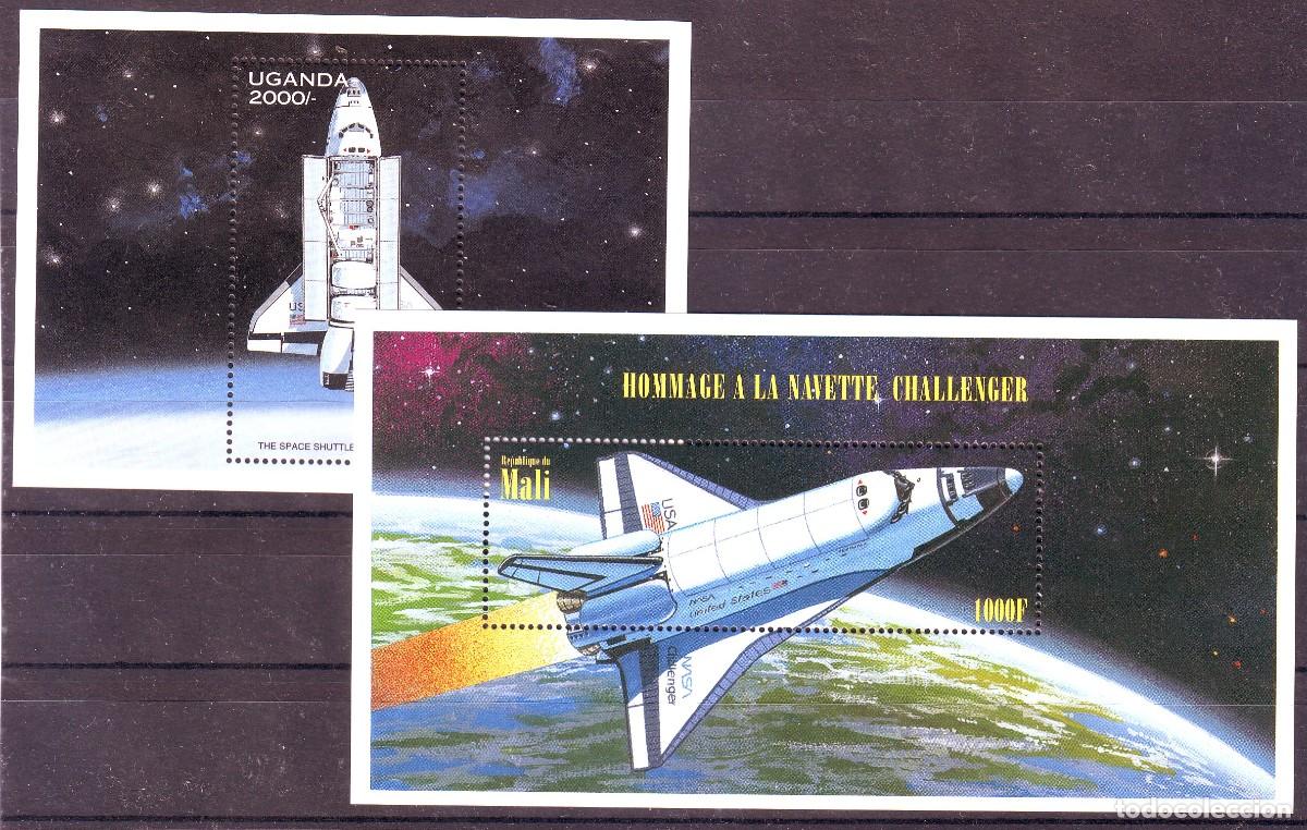 Sellos: DOS HOJITAS DE UGANDA Y MALI ESPACIO - Foto 1