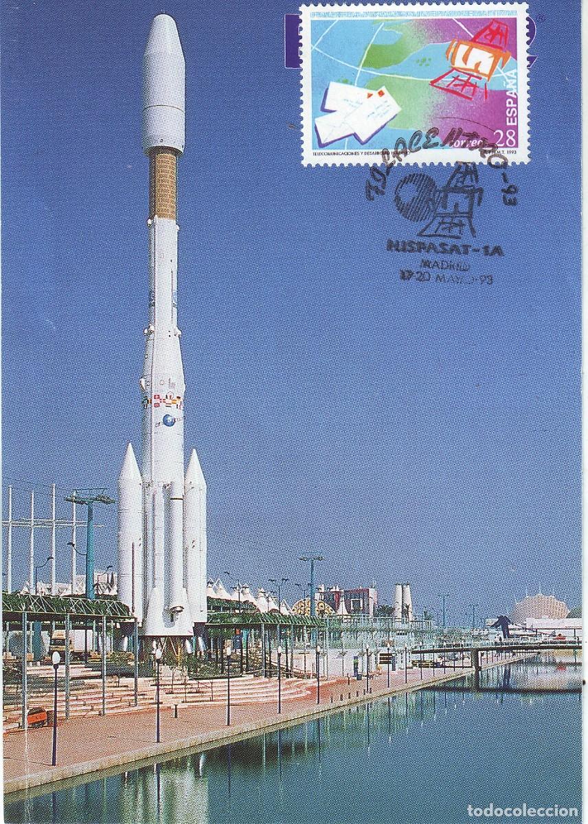 Sellos: TARJETA COCHETE HISPASAT COMUNICACIONES - Foto 1