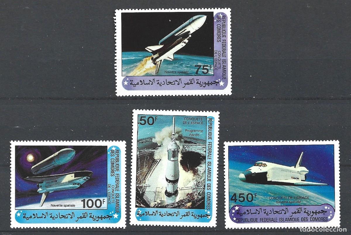 Sellos: COMORES 341/44** - A&Ntilde;O 1981 - CONQUISTA DEL ESPACIO - Foto 1