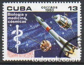 Sellos: CUBA IVERT N&ordm; 2188, Programa intercosmos: Cohete y sat&eacute;lites, usado - Foto 1