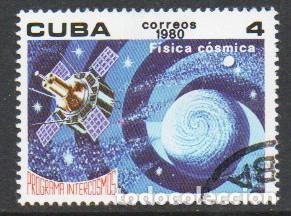 Sellos: CUBA IVERT N&ordm; 2185, Programa intercosmos: Sat&eacute;lite y globo, usado - Foto 1
