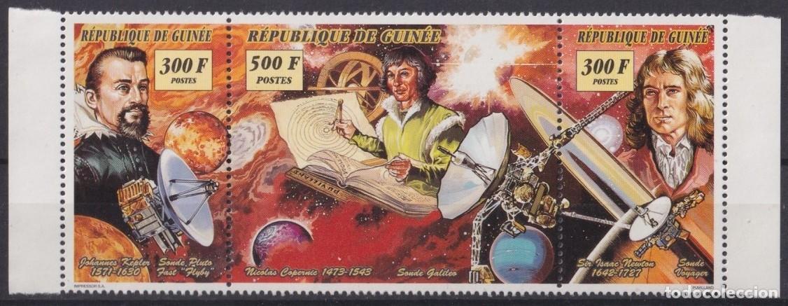 Timbres: F-EX62384 GUINEA MNH 1994 NEWTON COPERNICUS KEPLER SPACE EXPLORATION COSMOS SATELLITE.