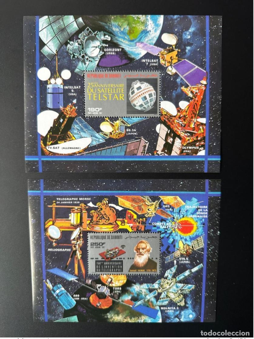 Sellos: Yibuti 1987 Mi. Sat&eacute;lite Telstar Morse del 25 aniversario Bl. 141 - 142