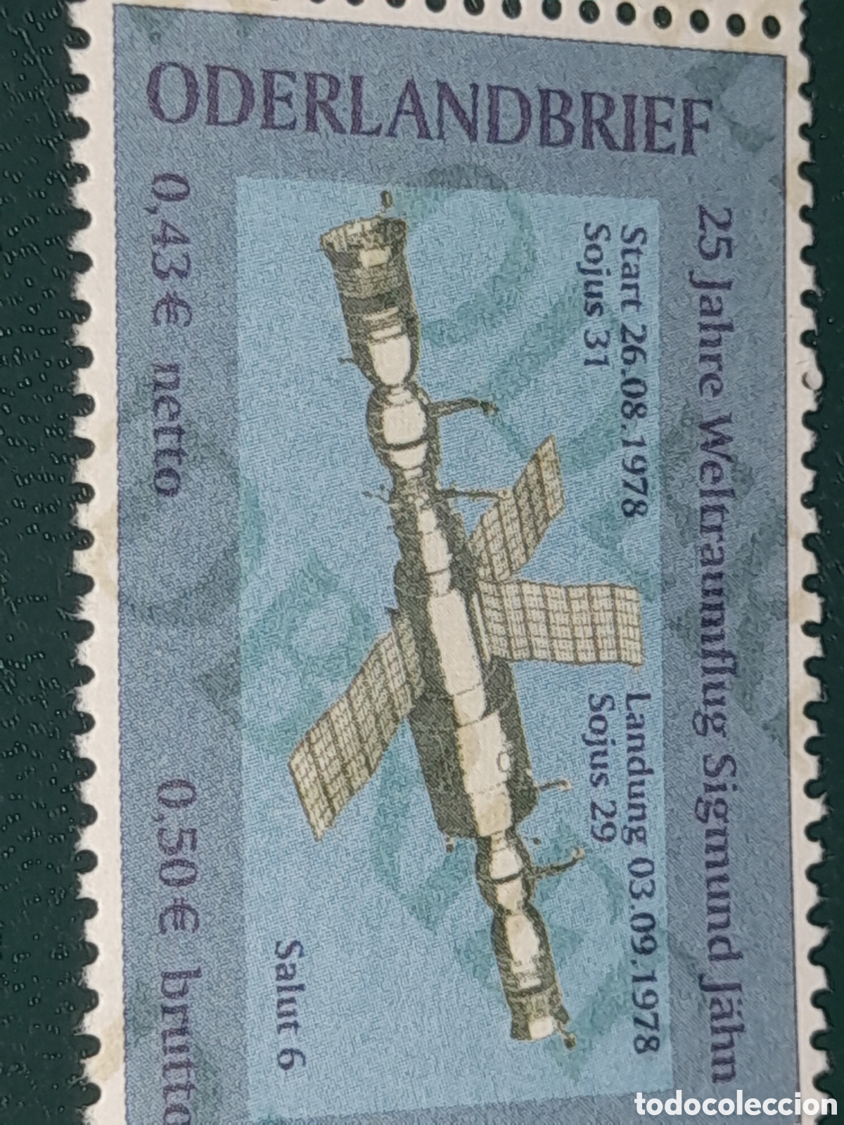 Sellos: Sello Alemania, eL Oderlandbrief nuevo 2003. Sigmund. 25Aniv espacio. Sat&eacute;lite. Nave. Estaci&oacute;n. Astr