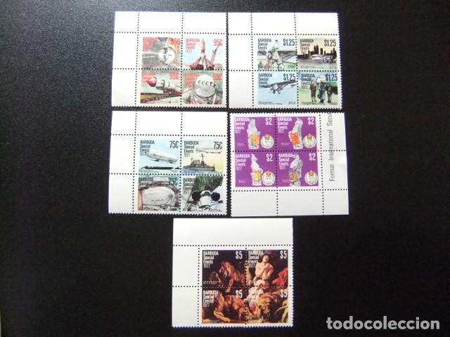 Sellos: L 151 BARBUDA 1977 / VARIOS EVENTOS AVIONES ESPACIO PINTURA / YVERT 345 / 364 MNH