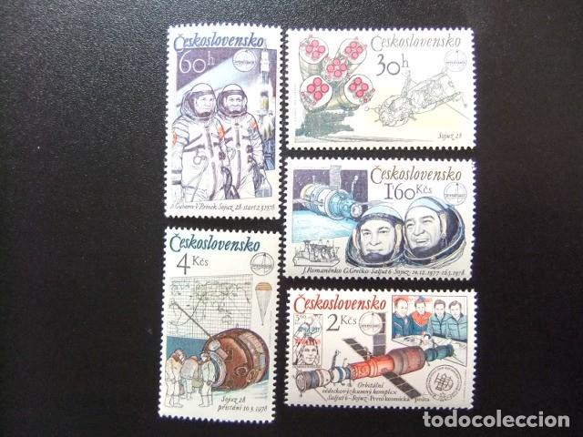 Sellos: L 151 CESKOSLOVENKO QUECOSLOVAQUIA 1979 / ESPACIO / YVERT 2317 / 2321 MNH