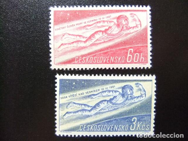 Sellos: L 151 CESKOSLOVENKO QUECOSLOVAQUIA 1961 / ASTONAUTA / YVERT 1145 / 1146 MNH