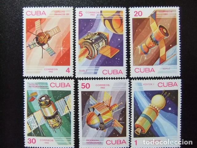 Sellos: L 151 CUBA 1983 / ESPACIO NAVES en el ESPACIO / YVERT 2430 / 2435 MNH