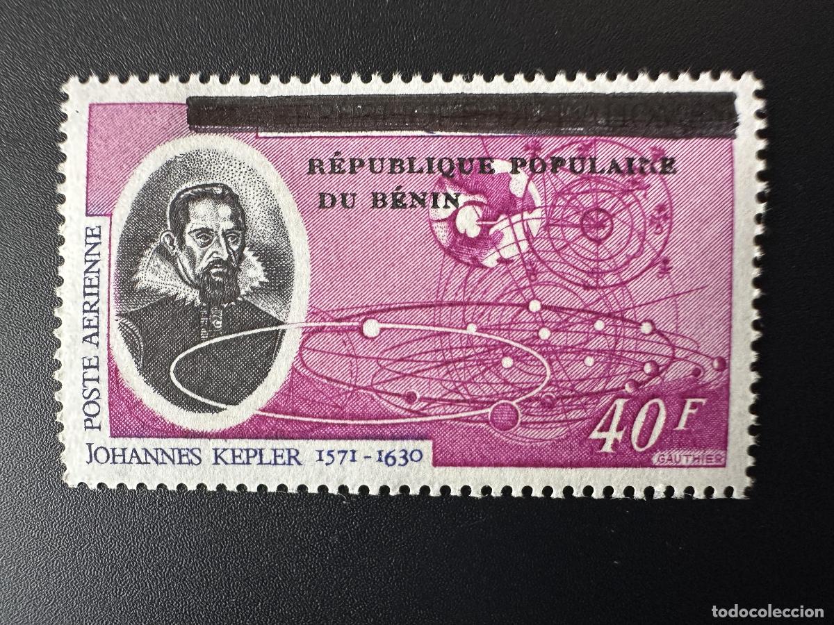 Sellos: Benin 1985 Mi. 407 Sobreimpresi&oacute;n Johannes Kepler astr&oacute;nomo astronom&iacute;a