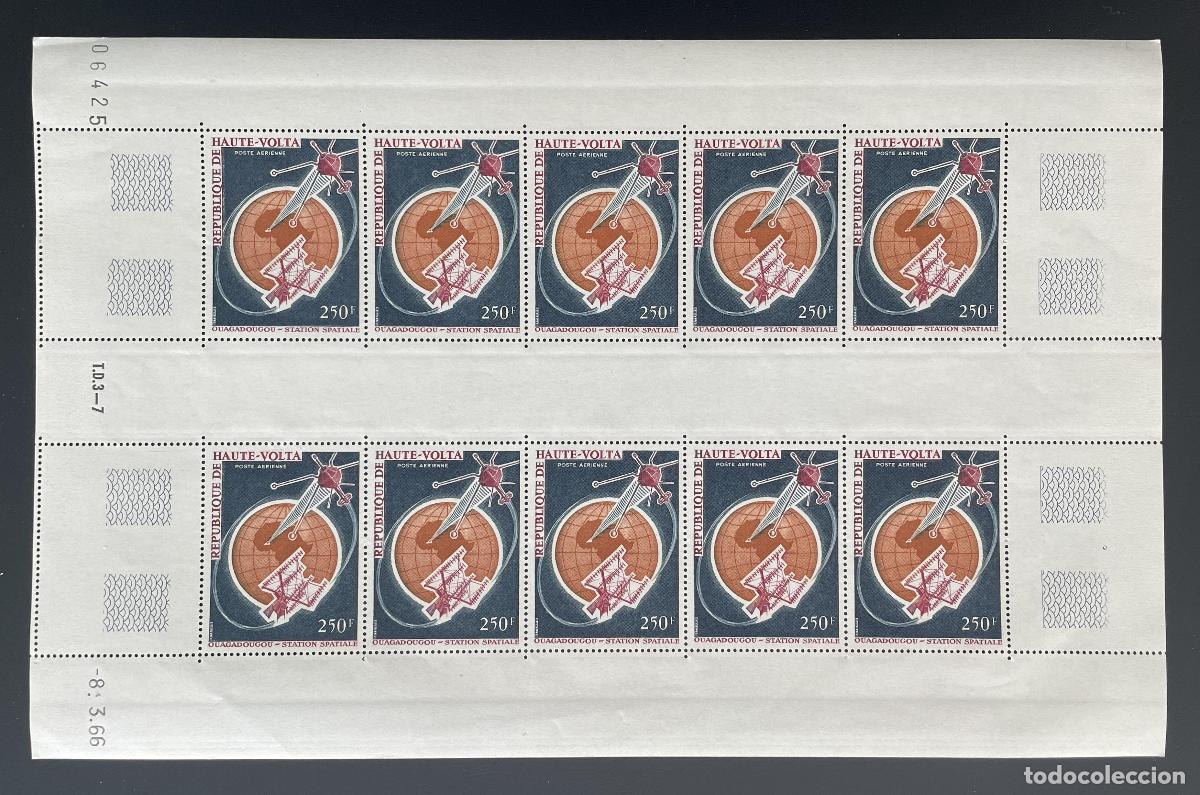 Timbres: Alto Volta 1966 YT PA 29 bloque estaci&oacute;n espacial Uagadug&uacute; sat&eacute;lite