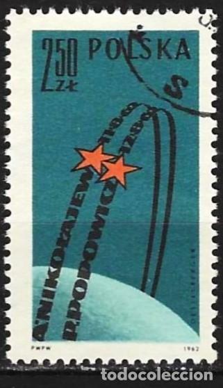 Sellos: Polonia 1962 - Mi 1351 - YT 1210 - &Oacute;rbita del vuelo espacial Vostok III