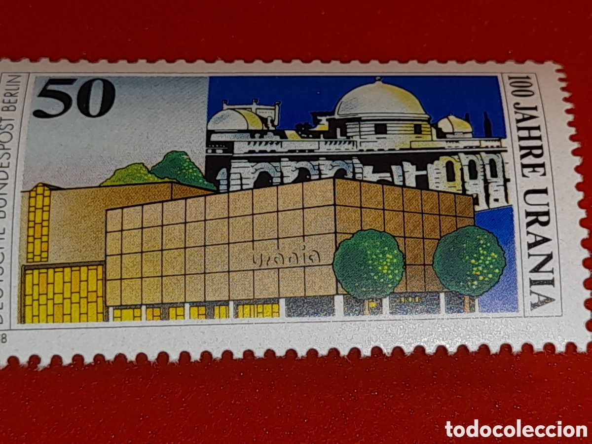 Sellos: Sello Alemania, Berlin nuevo 1988. 100Aniv instituto observatorio astronomico. Urania. Espacio. Arq