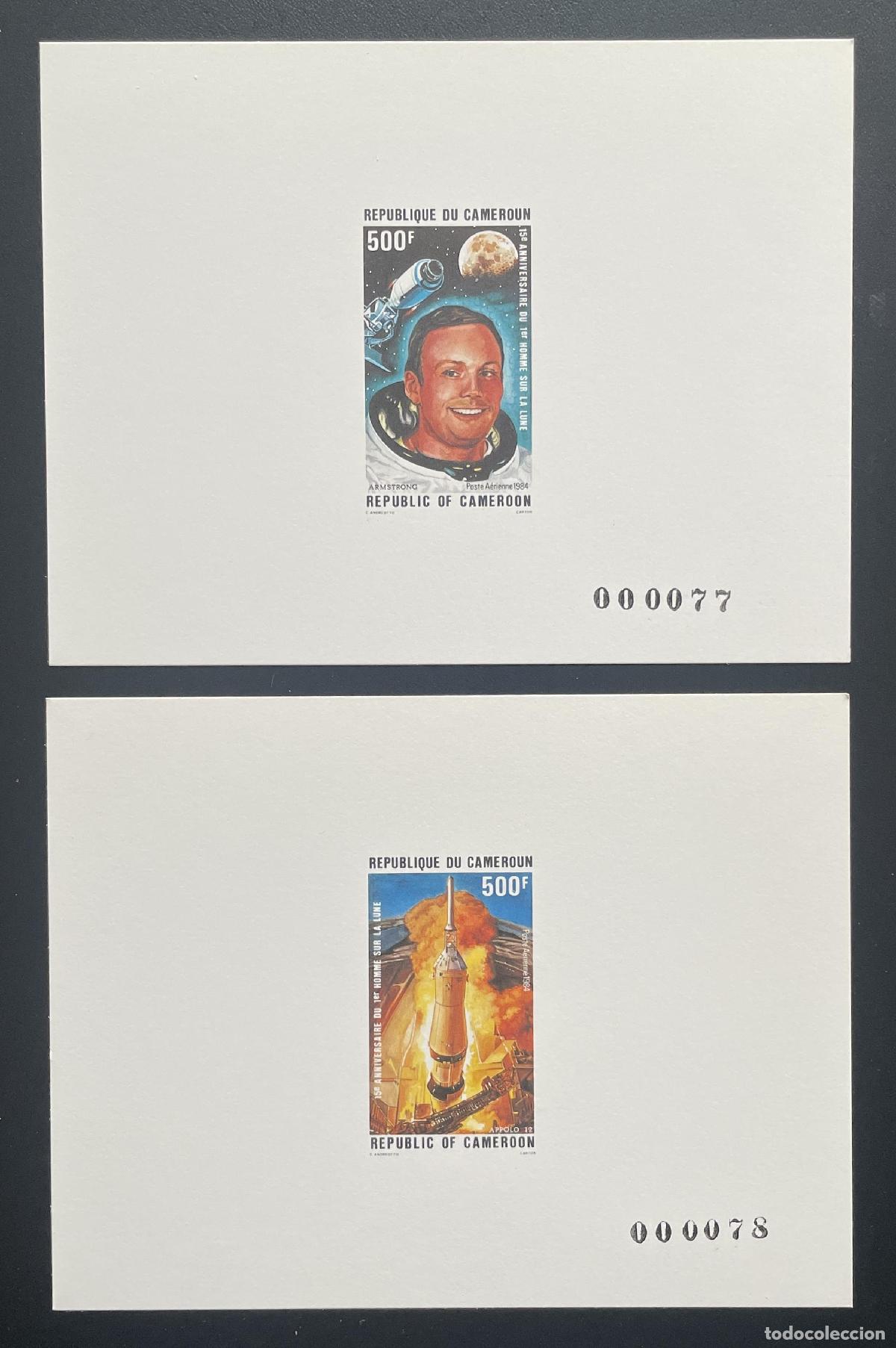 Sellos: Camer&uacute;n 1984 Mi. 1064 - 1065 prueba de lujo Armstrong Apollo 12 Moon Space