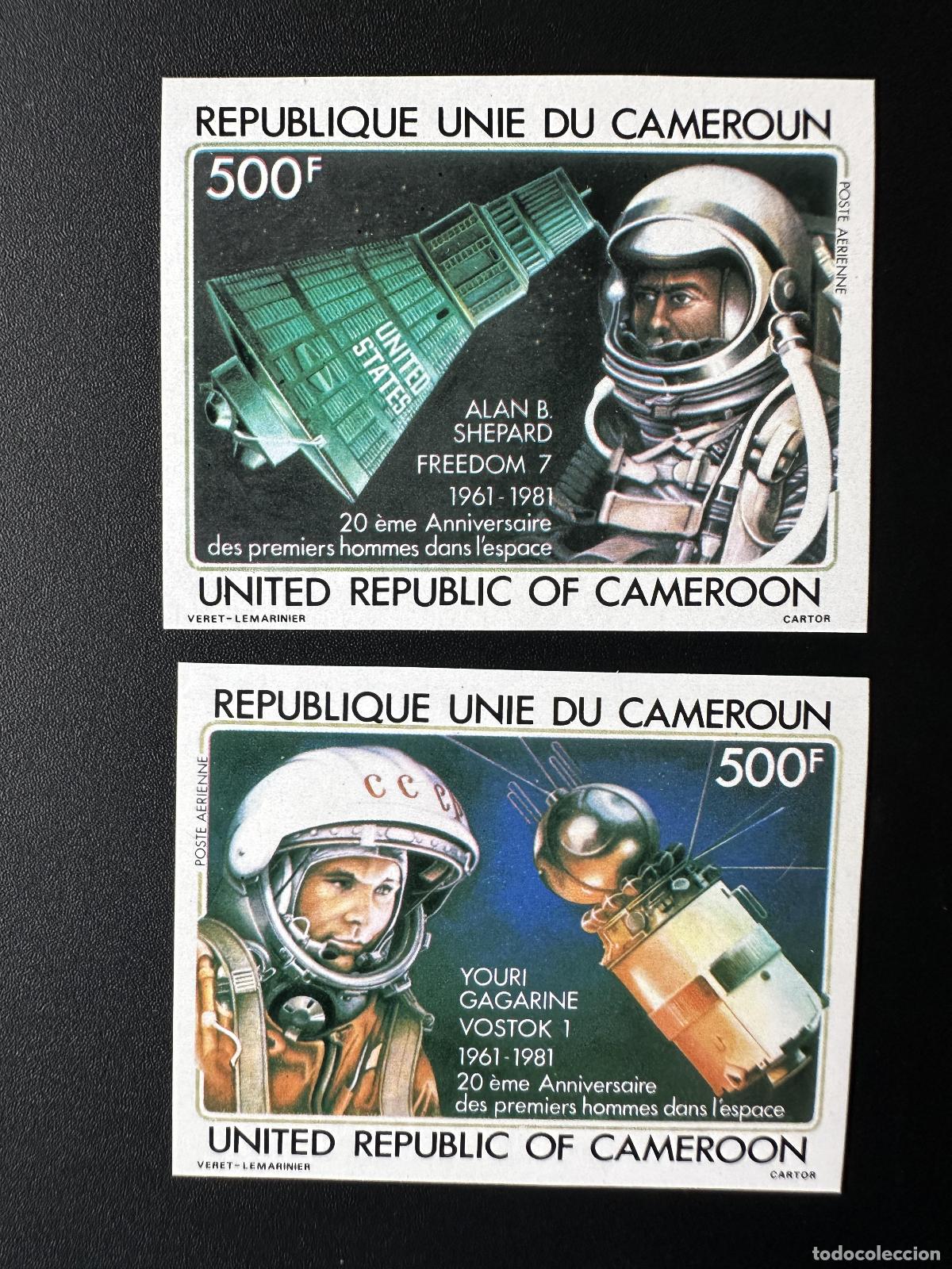 Timbres: Camer&uacute;n 1981 Mi. 957 - 958 ND Astronautas espaciales Gagarin Freedom 7 Vostok