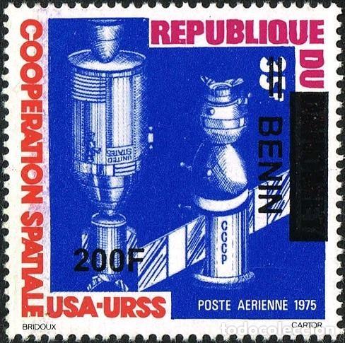 Sellos: Ben&iacute;n 2009 Mi. 1520 sobrecargado cooperaci&oacute;n espacial USA URSS espacio
