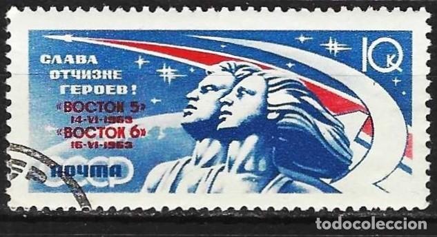 Sellos: Rusia ( URSS ) 1963 - Mi 2771 - YT 2683 - Vuelos espaciales Vostok 5 y 6