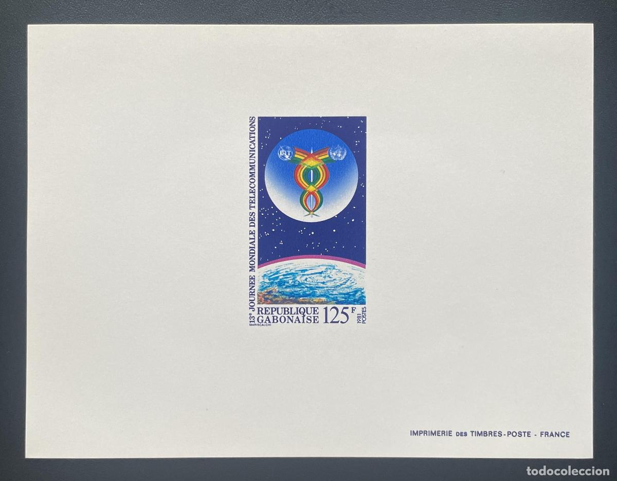 Sellos: Gab&oacute;n 1981 Mi. 775 evento de lujo telecomunicaciones UIT space Earth