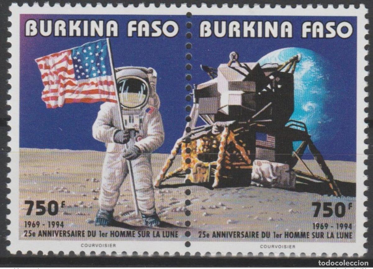 Sellos: Burkina Faso 1994 Mi. 1316 - 1317 Espacio Primer hombre en la Luna