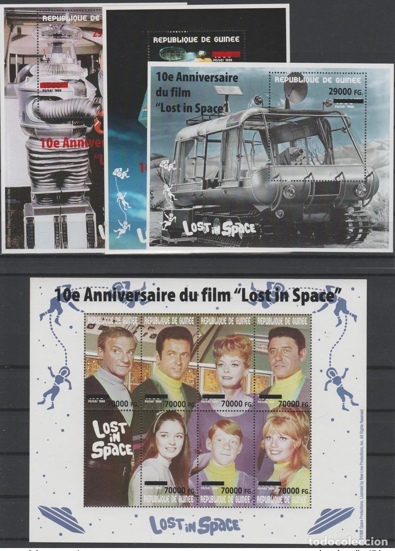 Briefmarken: Guinea 2008 Mi. 6345 - 51 Bl. 1654-6 sobrecargada Pel&iacute;cula espacial Perdida en el espacio