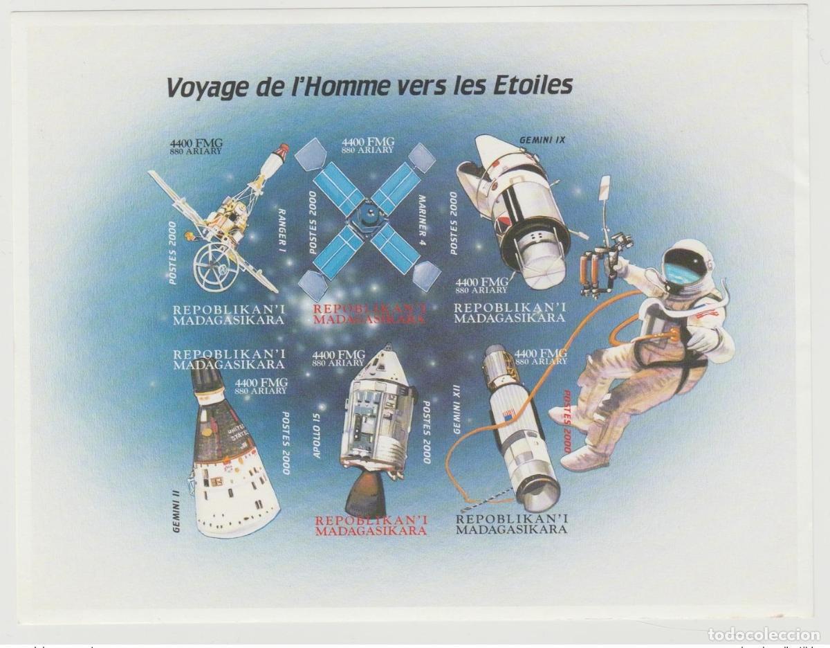 Sellos: Madagascar 2000 Mi. 2485 - 2490 El viaje del hombre a las estrellas IMPERF ND