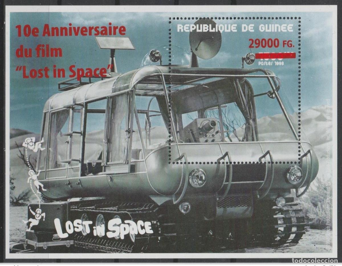 Sellos: Guinea 2008 Mi. Bl. 1654 sobrecargado RED ERROR Lost in Space Movie RRR