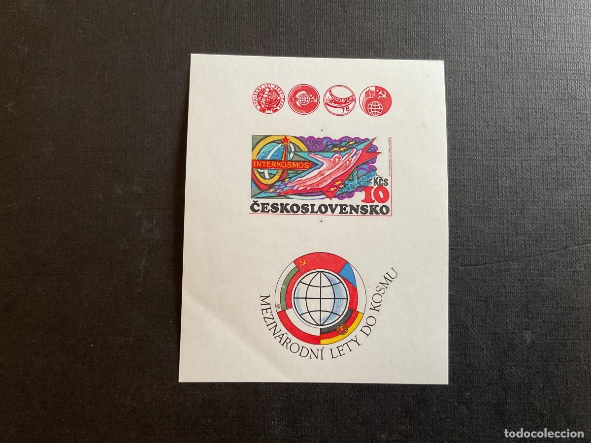 Sellos: CHECOSLOVAQUIA N&ordm; YVERT HB 47 SIN DENTAR*** A&Ntilde;O 1980. INTERCOSMOS. INVEST. ESPACIALES CON LA URSS