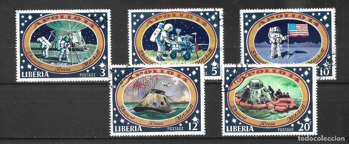 Sellos: liberia 1971 sellos usados conquista del espacio - 22/6