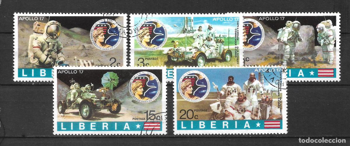 Sellos: liberia 1973 sellos usados conquista del espacio - 22/6