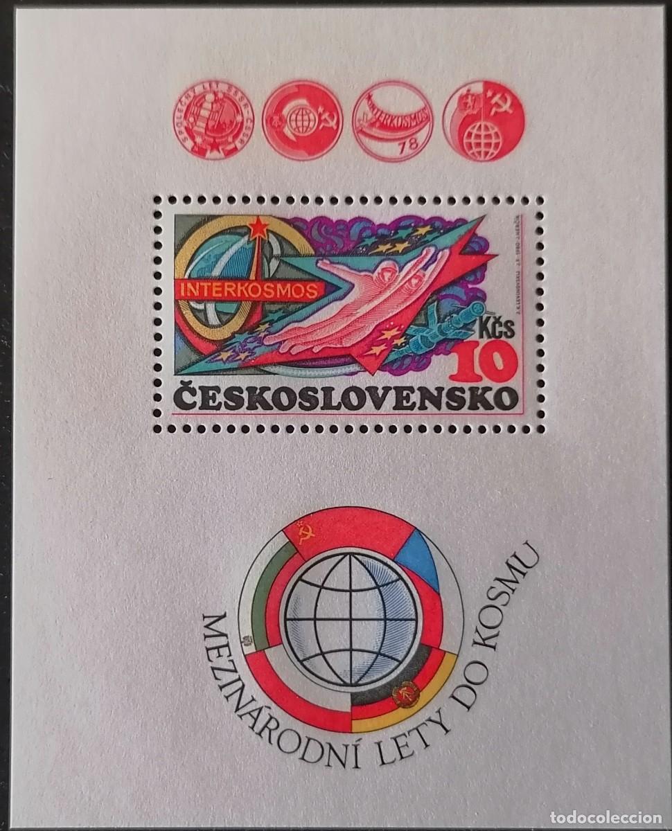Sellos: CHECOSLOVAQUIA 1980 - HB INTERCOSMOS .