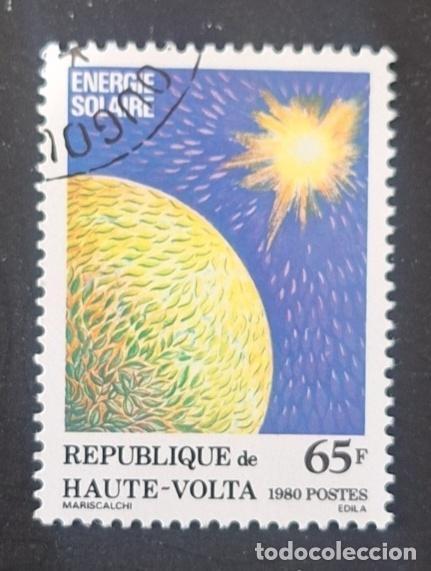 Sellos: Alto Volta 1980 Mi. 785-786 ob. energ&iacute;a solar sol tierra espacio naturaleza