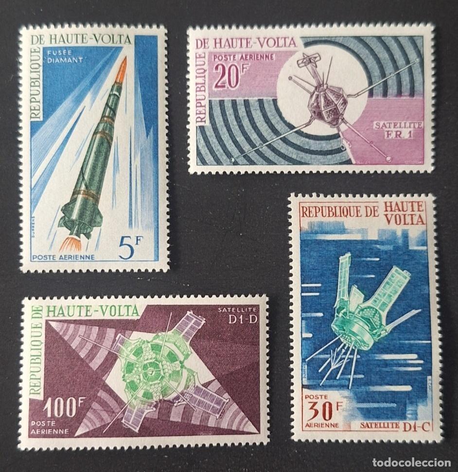 Sellos: Alto Volta 1967 Mi. 214-217 Espacio cohete Diamant sat&eacute;lite FR.1