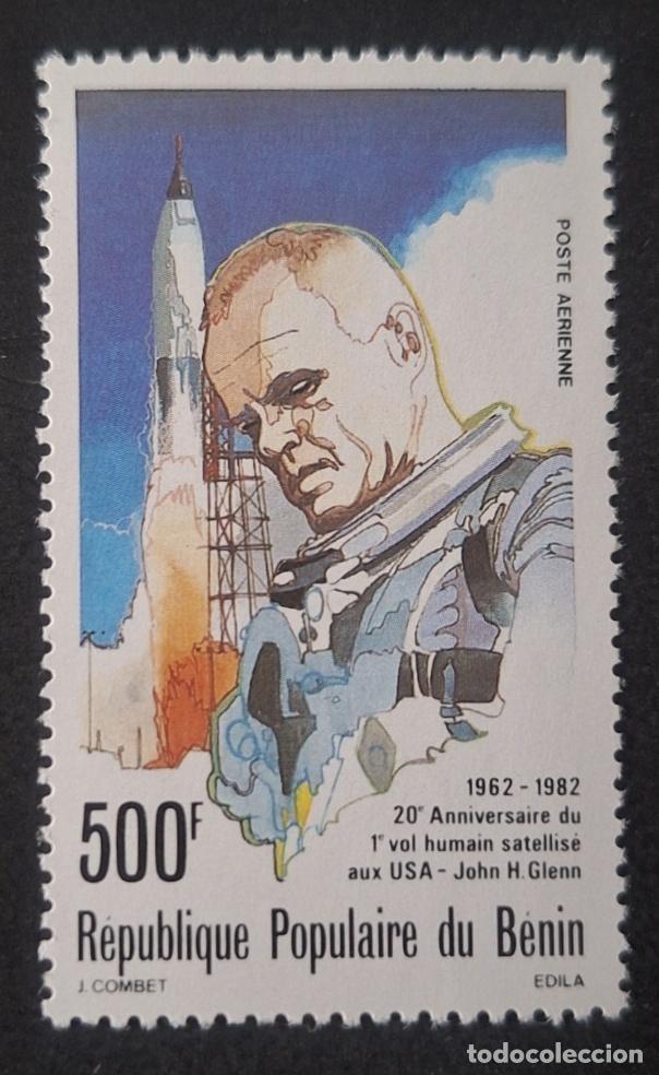 Stamps: Ben&iacute;n 1982 Mi. 278 a&eacute;reo John Glenn espacio cohete astronauta