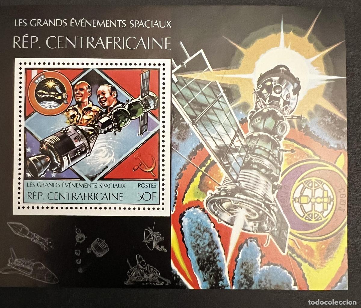 Sellos: Centro&aacute;frica 1981 Mi. 664 (Bl.) eventos espaciales Apollo Soyuz