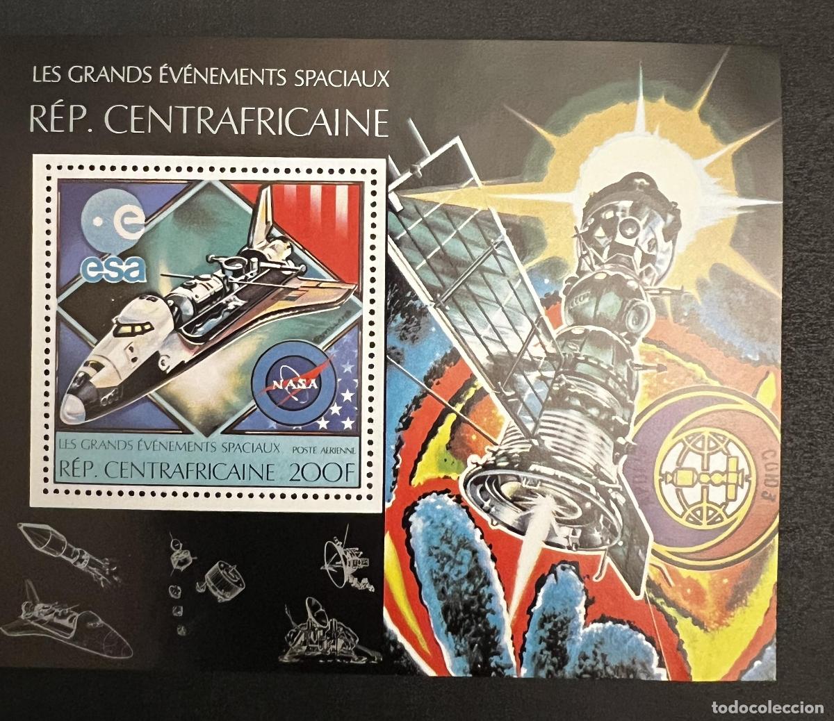Sellos: Centro&aacute;frica 1981 Mi. 668 (Bl.) Eventos espaciales NASA ESA transbordador