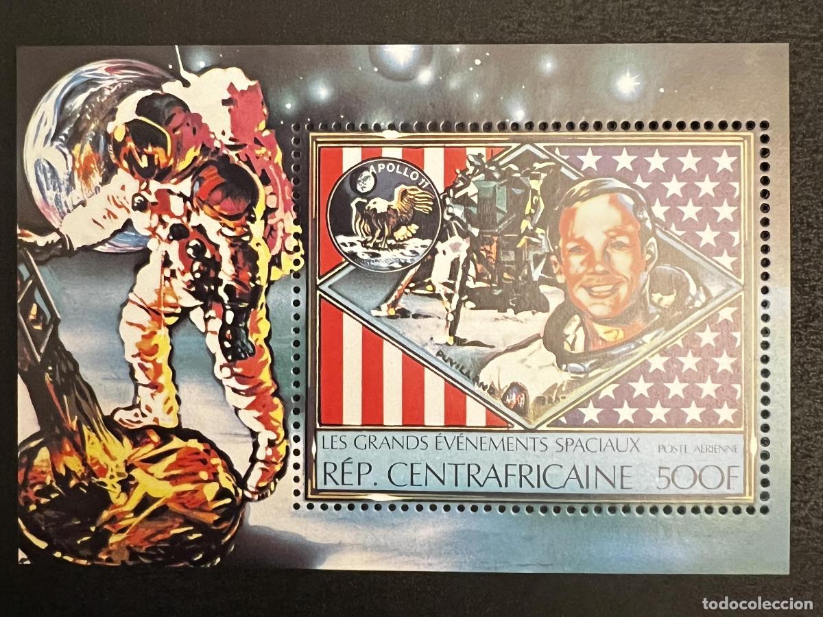 Sellos: Centro&aacute;frica 1981 Mi. Bl. 78 Espacio Apollo 11 Armstrong astronauta Luna