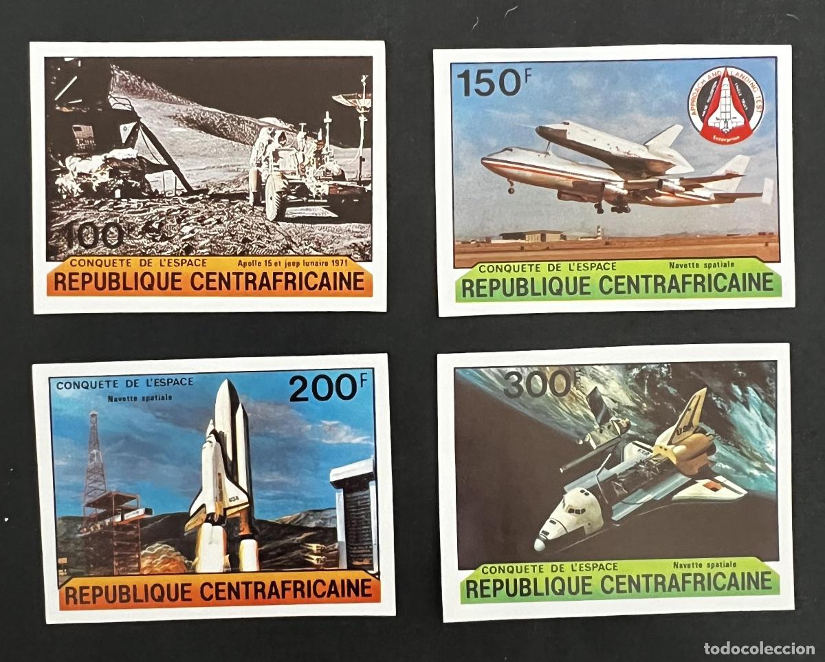 Sellos: Centro&aacute;frica 1981 Mi. 736-739B ND conquista espacio transbordador Apollo 15