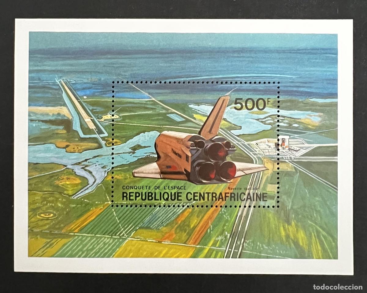 Sellos: Centro&aacute;frica 1981 Mi. Bl. 124 Conquista espacio transbordador NASA