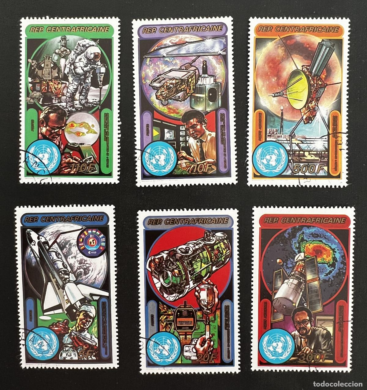 Briefmarken: Centro&aacute;frica 1982 Mi. 861-866 us. espacio ONU astronauta sat&eacute;lite transbordador