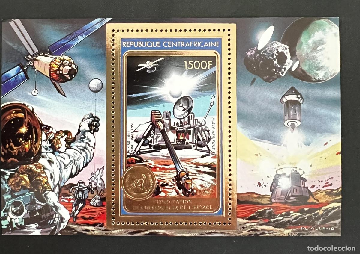 Sellos: Centro&aacute;frica 1982 Mi. Bl. 209A espacio Viking sonda marciana exploraci&oacute;n