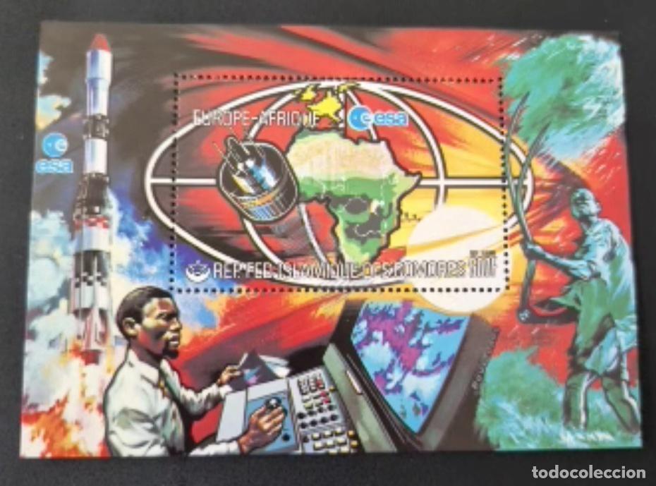 Briefmarken: Comoras 1978 Mi. Bl. 183A Europa-&Aacute;frica ESA espacio sat&eacute;lite Ariane