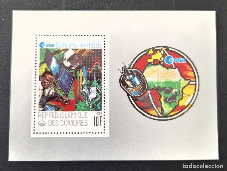 Briefmarken: Comoras 1977 Mi. Bl. 184 ESA sat&eacute;lite espacio Europa-&Aacute;frica