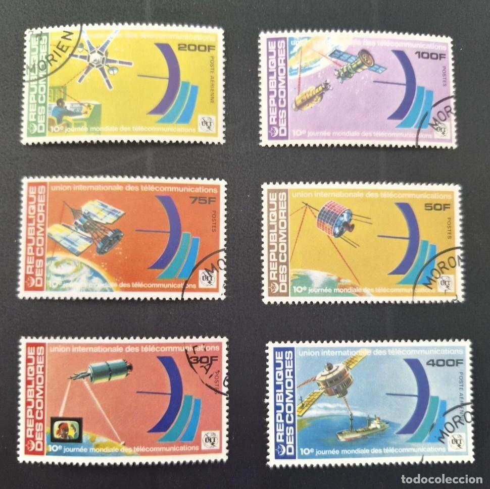 Briefmarken: Comoras 1978 Mi. 423-428 us. telecomunicaciones UIT sat&eacute;lites espacio